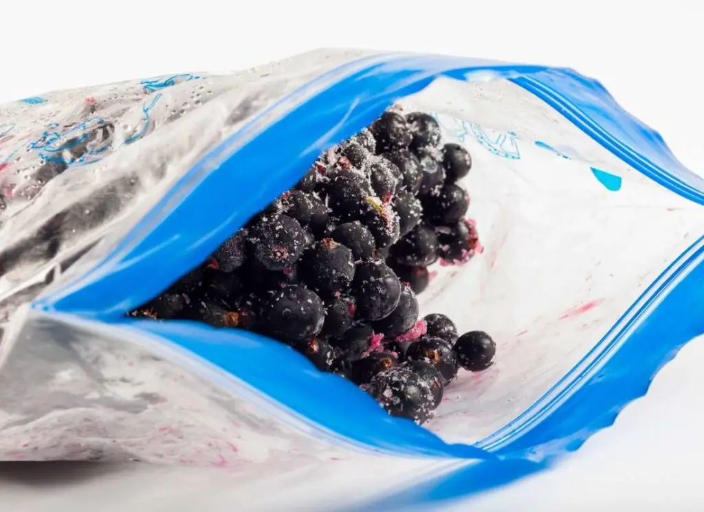 frozen blueberries