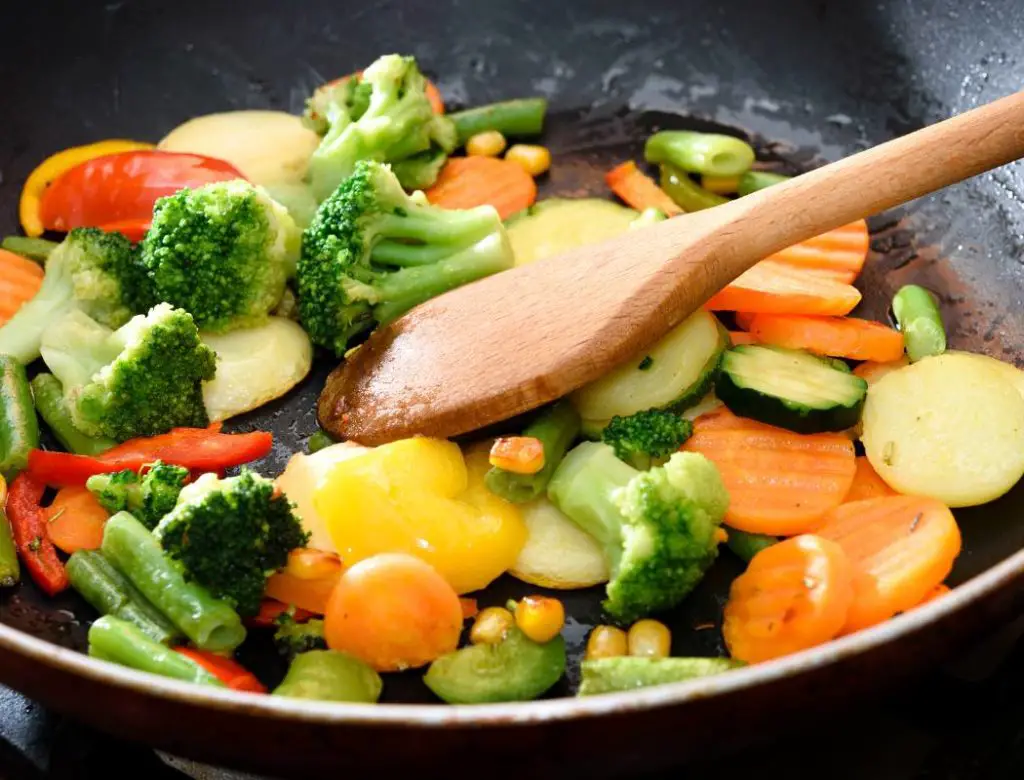 cooking vegetables