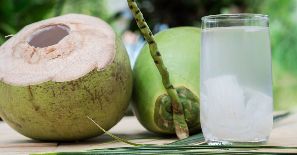 coconut water may contain additives that increase histamine