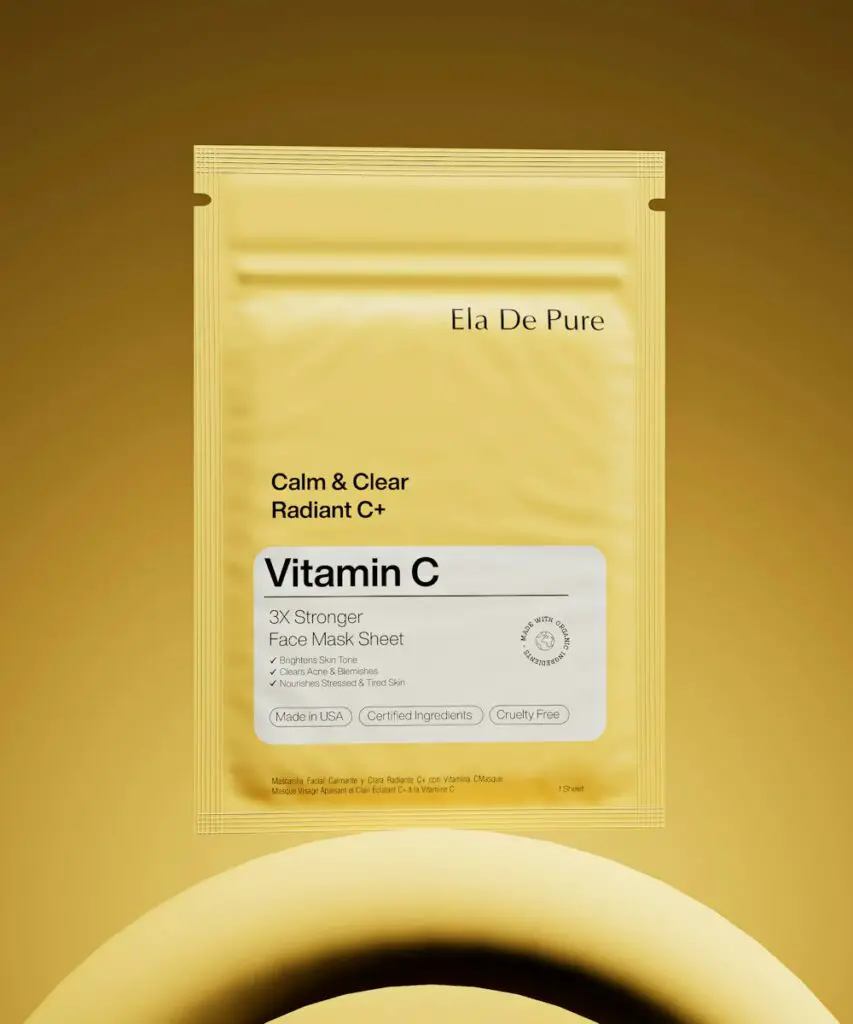 Vitamin c face mask sheet.
